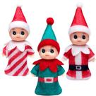 Joyin, conjunto de 3 peças de bonecos de pelúcia minúsculos de Natal, 11x4 cm