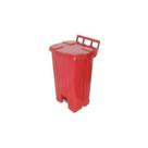 Jsn Lixeira Quadrada Plastica De 100 Litros Com Roda Sem Ped