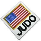 Judô bandeira EUA patch bordado passar a ferro ou costurar