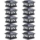 Juego de 10 Luces Solares para Capuchones de Poste SIEDiNLAR con 8 LED y Vidrio