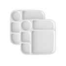 Juego de 2 bandejas para comida Nordic Ware blancas 25x25x2 cm aptas para microondas