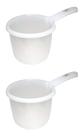 Juego de 2 cucharones para baño Spoon JapanBargain 3042x2, 1.3 L, 27 cm, blanco Juego de 2 cucharones para baño Spoon JapanBargain 3042x2, 1.3 L, 27 cm, blanco