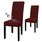 Juego de 2 Fundas Impermeables para Silla de Comedor en Color Vino Juego de 2 Fundas Impermeables para Silla de Comedor en Color Vino