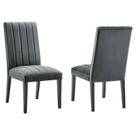 Juego de 2 Sillas Laterales de Comedor Catalyst de Terciopelo en Gris Modway Juego de 2 Sillas Laterales de Comedor Catalyst de Terciopelo en Gris Modway