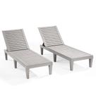 Juego de 2 Sillas Tumbonas para Patio Nestl en Gris