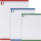 Juego de 3 tablas de cortar de plástico Kikcoin antideslizantes Juego de 3 tablas de cortar de plástico Kikcoin antideslizantes