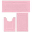 Juego de 3 Tapetes de Baño SHACOS Rosados 51x81 + 51x120 + 51x61 cm Juego de 3 Tapetes de Baño SHACOS Rosados 51x81 + 51x120 + 51x61 cm
