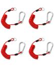 Juego de 4 Cables de Seguridad para Freno de Remolque 1.8 m Cable Enrollado QWORK