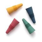 Juego de 4 Tapones de Botella de Vino y Bebidas de Silicona con Diseño de Conejo