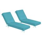 Juego de Cojines para Tumbona Sundale Outdoor Olefina Verde Azulado x2