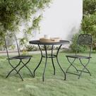 Juego de comedor para patio Casafoyer de 3 piezas en malla metálica expandida Juego de comedor para patio Casafoyer de 3 piezas en malla metálica expandida
