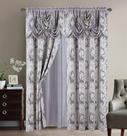 Juego de Cortinas GLORY RUGS Jacquard Lujo 137x213 cm Gris Plata