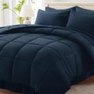 Juego de Edredón Anluoer King Size Azul Marino 7 Piezas