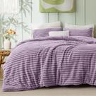 Juego de Edredón Bedsure Esponjoso King Size en Lila Claro, 3 Piezas