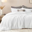 Juego de Edredón Bedsure Esponjoso Tamaño King Blanco Brillante 3 Piezas