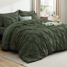 Juego de Edredón Bedsure King Oversize Verde Oliva 7 Piezas