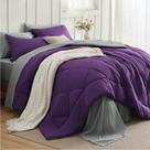 Juego de Edredón Bedsure Tamaño King Reversible Morado 7 Piezas