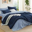 Juego de Edredón Bedsure Twin Navy 5 Piezas para Todas las Estaciones Juego de Edredón Bedsure Twin Navy 5 Piezas para Todas las Estaciones