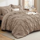 Juego de Edredón Bedsure Twin Talla Caqui con 5 Piezas