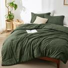Juego de Edredón Bedsure Twin/Twin XL Verde Oscuro para Todas las Estaciones