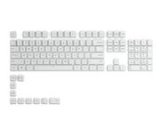Juego de Keycaps Glorious GPBT Arctic White de PBT Grueso, 114 piezas