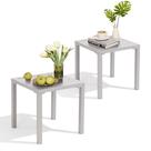 Juego de mesas auxiliares para exteriores Crestlive Products de aluminio x2