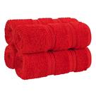 Juego de paños de lavado American Soft Linen 100% algodón 4 piezas rojo 33x33 cm