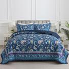 Juego de ropa de cama HoneiLife Edredón Queen Floral 3 piezas 230x240 cm