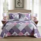 Juego de Ropa de Cama HoneiLife Twin 173x218cm Edredón de Microfibra Morado