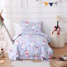 Juego de ropa de cama para niño pequeño JSD Muñeco de Nieve Azul 4 piezas Microfibra Juego de ropa de cama para niño pequeño JSD Muñeco de Nieve Azul 4 piezas Microfibra