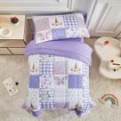 Juego de Ropa de Cama para Niños Pequeños Joyreap Mariposas Moradas 107x145 cm