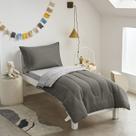 Juego de Ropa de Cama para Niños Pequeños UOZZI BEDDING de 4 Piezas Gris Oscuro Juego de Ropa de Cama para Niños Pequeños UOZZI BEDDING de 4 Piezas Gris Oscuro