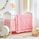 Juego de ropa de cuna mini UOZZI con edredón acolchado rosa Juego de ropa de cuna mini UOZZI con edredón acolchado rosa