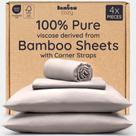 Juego de Sábanas Ajustables Bambaw Full de 100% Viscosa de Bambú Refrescante
