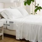 Juego de Sábanas Bedsure de Bolsillo Profundo para Cama Individual 100% Poliéster Blanco