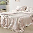 Juego de Sábanas Bedsure Satinado Talla Full 4 Piezas Beige