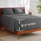 Juego de Sábanas Bedsure Twin XL GentleSoft Transpirable Gris Oscuro