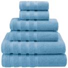 Juego de Toallas American Soft Linen 6 piezas 590 GSM Azul Claro
