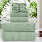 Juego de Toallas Oliven 8 Piezas, Toallas de Baño Sobredimensionadas en Verde