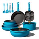 Juego de Utensilios de Cocina CAROTE 21 Piezas con Mango Desmontable Antiadherente