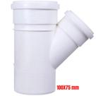 Junção Em Y Simples De Água Esgoto PVC Branco 45 Graus De 4 X 3” Polegadas 100 mm X 75 mm Amanco