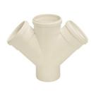 Junção Esgoto Dupla 75x75mm Pvc Branca - Amanco