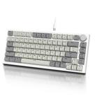 Junta de teclado mecânico para jogos ATTACK SHARK K85 Rapid Trigger com 75% de fio com interruptor magnético de atuação ajustável trocado a quente, botão programável TKL RGB, teclas PBT retroiluminadas para Win Mac Gamer (cinza)