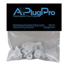 Juntas e tampas de plugue à prova de intempéries AplugPro (Qty 5) White