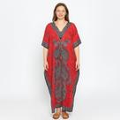 Kaftan Longa Indiana Estampada Kaftan Longa Indiana Estampada