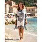 Kaftan Saida De Praia Indiana Curta Plus Size Peq. Defeito