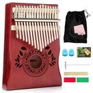 Kalimba UNOKKI 17 Teclas em Mogno - Piano de Polegar com Acessórios