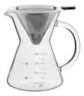 KANNE CAFETEIRA COM FILTRO 14x15x11cm 400ml BOROSILICATO TRANSP