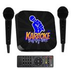 Karaoke Party Box Profissional Preto 2 Microfone com Fio