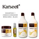 Karseell Kit Máscara Hidratante 500g Shampoo 1Lt Condicionador 1Lt Òleo 60ml
